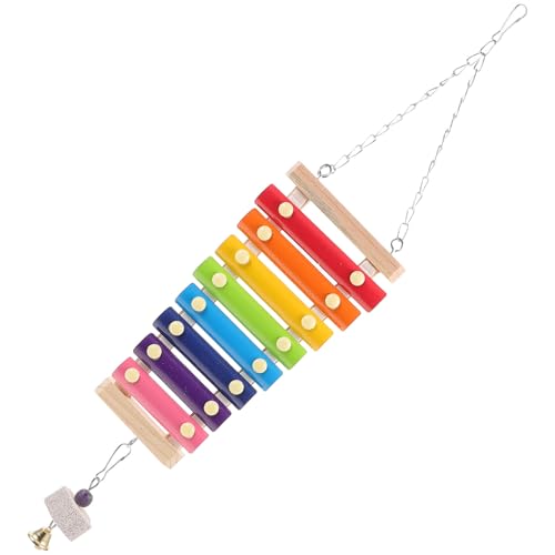 KOMBIUDA 木琴 鳥用おもちゃ 吊り下げ式 オウム オカメインコの遊び場 ストレス解消 かじり木 鳥かごアクセサリー