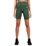 SMILODOX Damen Short Leggings Affectionate - Kurze Hose im Stretch fit mit high Waist Bund, Größe:XS, Farbe:Olive