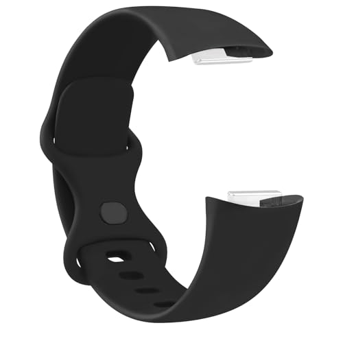 Tobfit Watch Strap Compatible with Fitbit Charge 5/6 (Watch Not Included), Removable Soft Belts for Charge 5 Wristband, Smartwatch Band for Men & Women