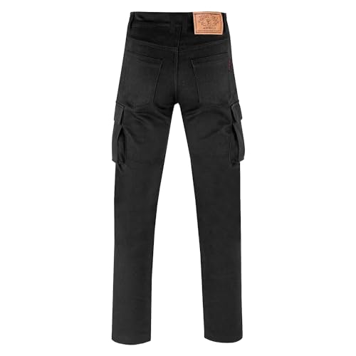 Bikers Gear UK Pantalone nero TREND Cargo con