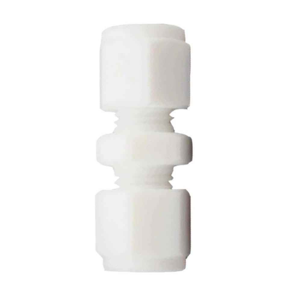 Tube Connector PTFE Plumbing Replacement Parts, 1/2/3/4/6/8/10-35mm Tube OD Compression Union Coupler 1pc(19.05mm)