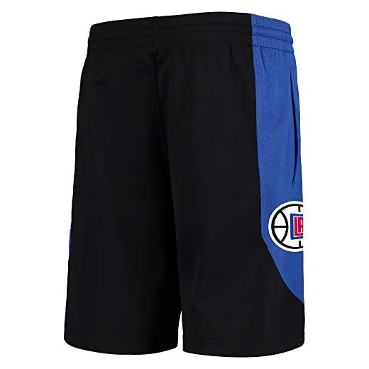 Outerstuff NBA Youth 8-20 Primary Logo Performance Practice Shorts (Youth - Medium, Los Angeles Clippers Black)