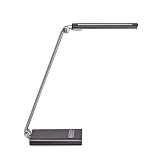 LED-Tischleuchte Maulpure, dimmbar, Schreibtischlampe, Tageslichtlampe, mit USB-Anschluss, Silber