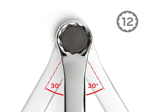 Image of TEKTON 1 /2 x 9 /16 Inch 45-Degree Offset Box End Wrench | WBE23313