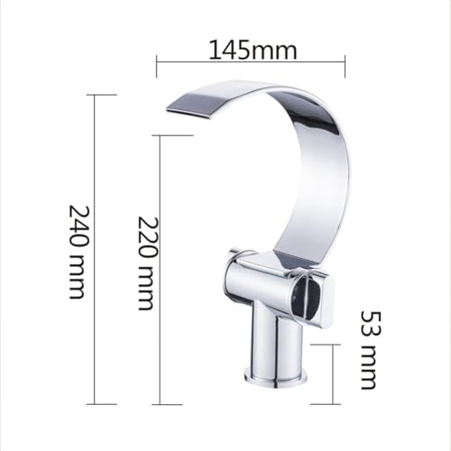 Mitigeur cascade de salle de bain en laiton design moderne - 8