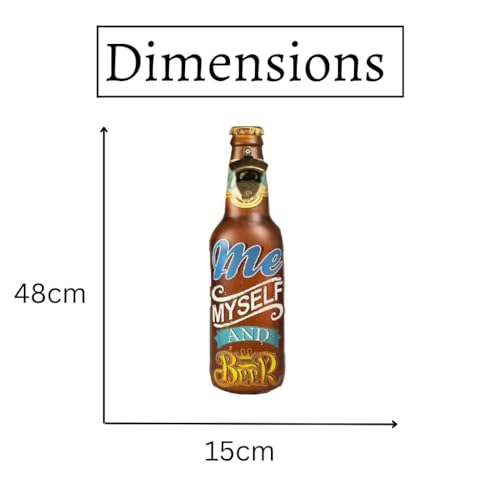 Image of Metal Bottle and Can Opener Me Myself and Beer Beer Bottle Opener Wall Mount