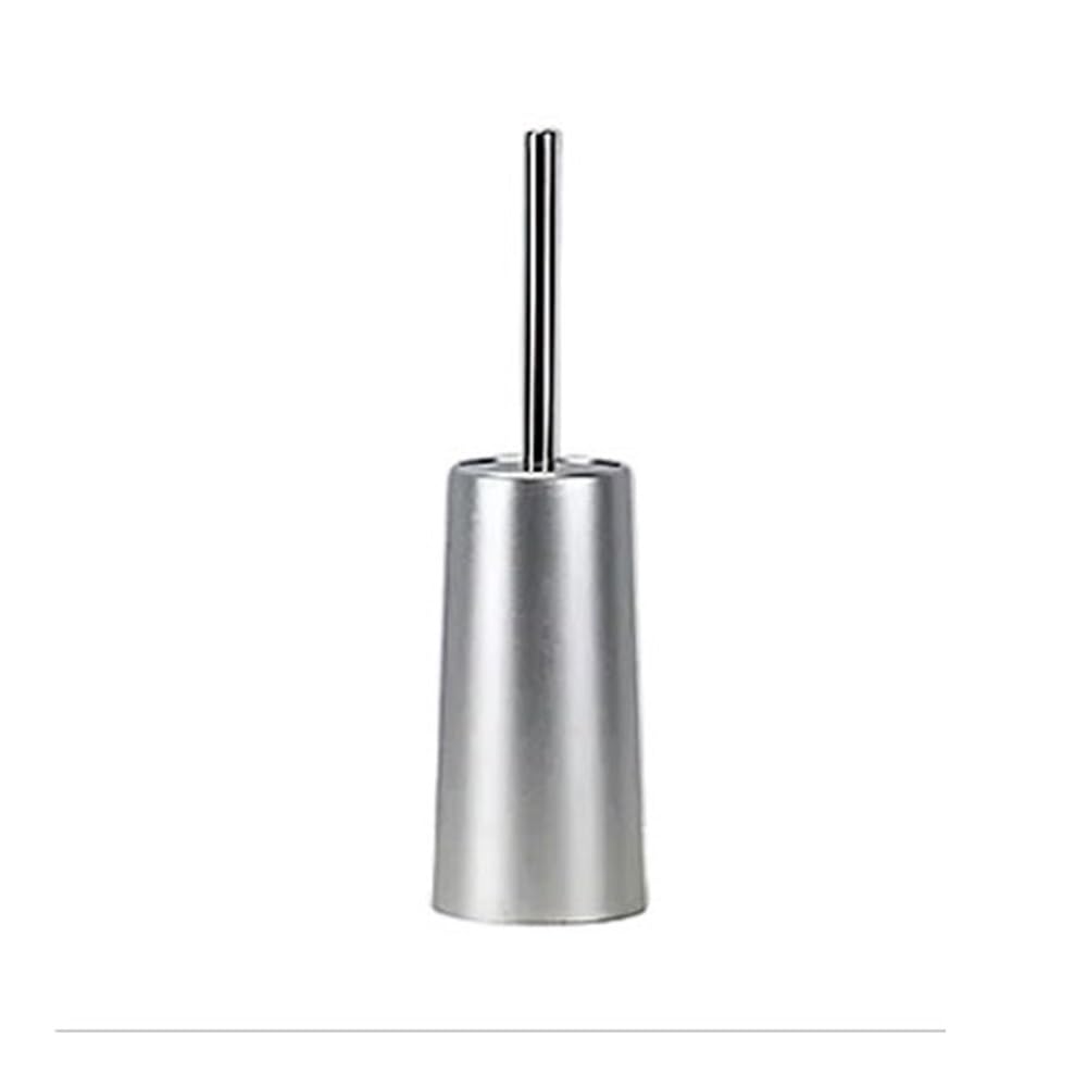 Toilet Brush Toilet Brush Kit Floor Standing with Holder Household Bath Accessories(Silver)