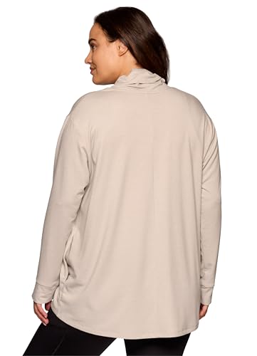 Image of RBX Active Women's Cardigan with Pockets, Lightweight French Terry Open Cardigan Sweater for Yoga, Everyday, with Plus Sizes