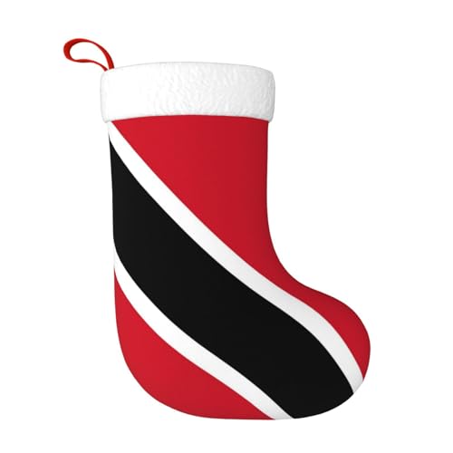 Xzyopcwx Chaussettes de Noël à suspendre avec drapeau de la Trinité-et-Tobago, 45,7 cm pour décoration familiale de Noël