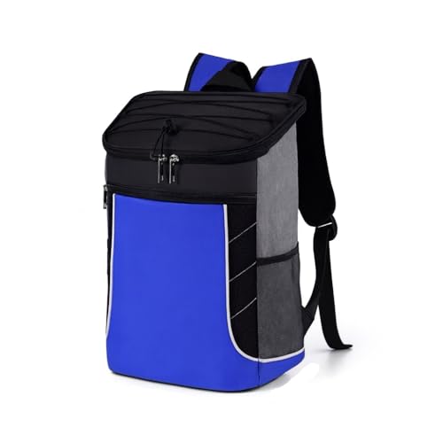 Mochila Térmica de Grande Capacidade com Isolamento Térmico para Viagens, Trabalho, Marmitas e Bebidas (Azul)