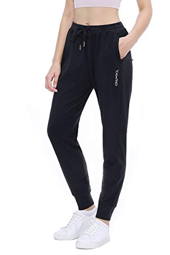 YAWHO Pantalon de survêtement long pour femme, noir, xxl