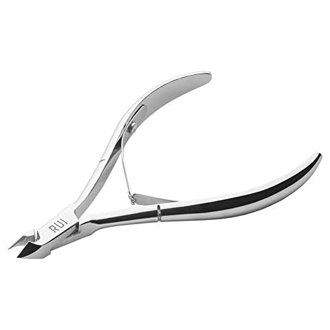 Rui Smiths Professional Carbon Steel Cuticle Nippers for Home Users, French Handle, Double Spring, 6mm Jaw (Full Jaw) Cover