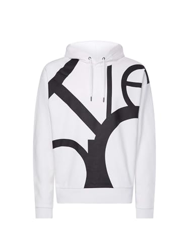 Sweat-shirt Calvin Klein Blanc Abstract Comfort en taille XL pour homme