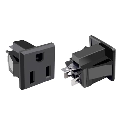 Zócalo de poder de 125V para empotrar en paneles mecánicos e industriales 3