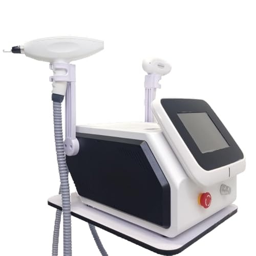Professional 2 in 1 Hair Removal Machine with LCD Display, Home Salon Beauty Tattoo Removal Device Dual Handpiece System Skin rejuvenation Whitening