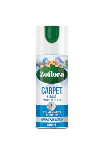 Zoflora Mountain Air Carpet Foam 1 x 400ml Carpet Cleaner Stain Remover Foam for Carpets and Upholstery Neutralises Odours Deep Cleans Pet Safe