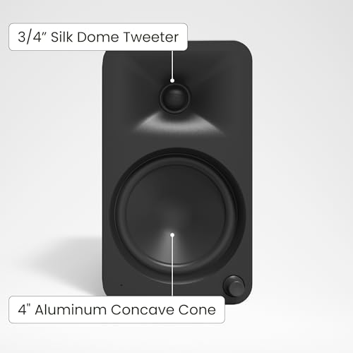 Image of Kanto ORA4 Powered Bluetooth Desktop Speakers - Pair Matte Black