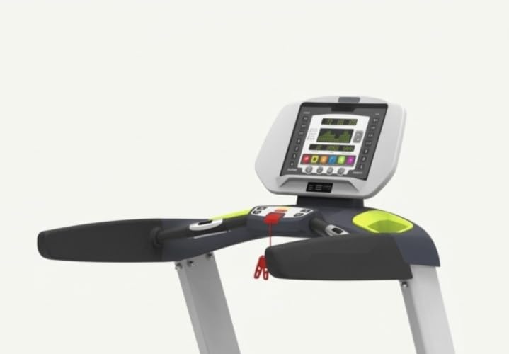 Image of Motorised Treadmill, Electric Fitness Running Machine with LCD Console, Home Gym Cardio, 7 inch LCD, 7HP DC Motor, 1-20KM /H Speed, Max Weight 180 kg.
