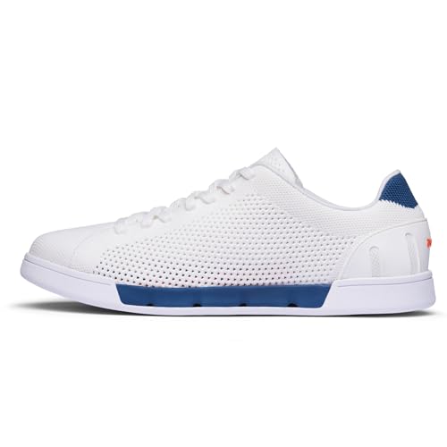 Image of SWIMS Breeze Tennis Knit Sneakers for Men, Lightweight Breathable Knit Upper, EVA Cushioned Midsole, Rubber Cup Sole, Low Top Casual Fashion Sneaker