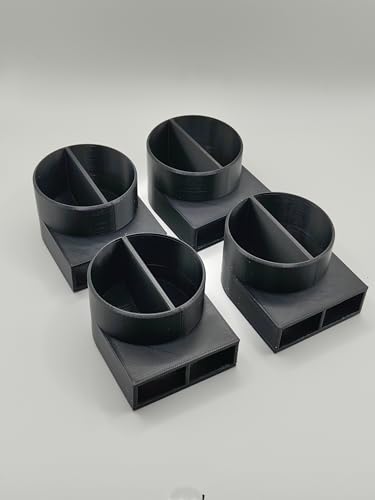 Generisch Luftausströmer Aufsatz passend für Truma Heizung, 90° Luftstrom Umlenker, Schwarz ASA, 55mm Durchmesser, Werkzeuglose Montage, Wohnmobil Zubehör, 3D-Gedruckt, Made in Germany