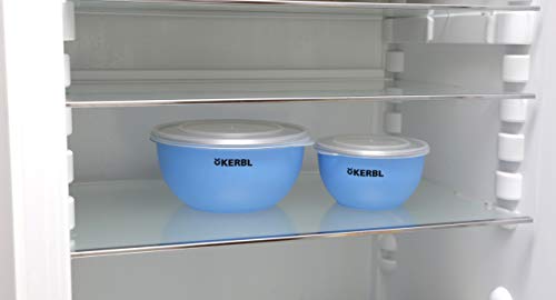 Kerbl Pet Edelstahlnapf Set mit Deckel blau, 550ml/900ml/1200ml