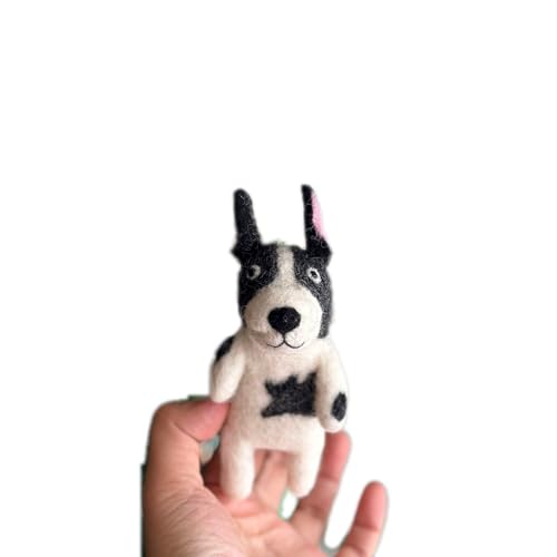 Handmade French Bulldog Finger Puppet, Felt Dog Finger Puppe