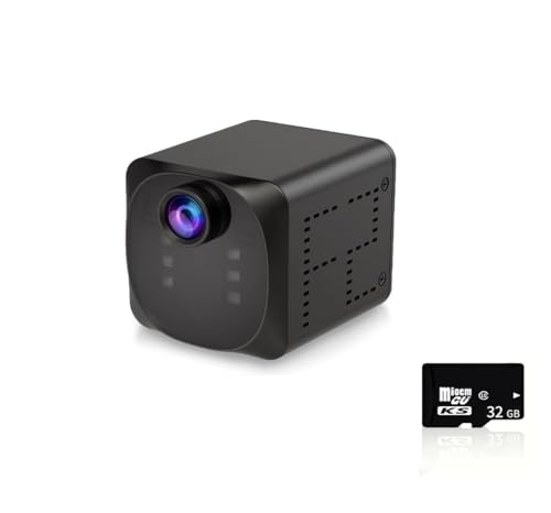 QIESIWEI Mini kamera 4K HD WiFi bezprzewodowa kamera bezpieczeństwa z wykrywaniem ruchu, sterowanie aplikacją noktowizyjną, obsługa pamięci masowej w chmurze i SD – idealna do nadzoru zwierząt