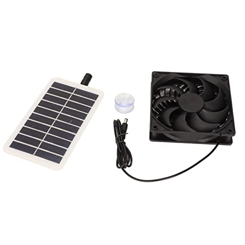 15W Solar Powered Exhaust Fan with Solar Panel for Pet House RV Van Shed Greenhouse Ventilation...