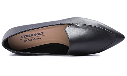 Image of FEVERSOLE Women's Loafer Flat Pointed Fashion Slip On Comfort Driving Office Shoes