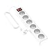 Produktbild Garza - Reiher 420021 Power-Base lose Basic 6 Schuko-Steckdosen, Kabel 1,5 mm x 3 m, Farbe, weiß, Medium