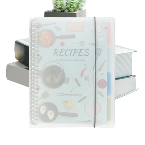 Cuaderno de recetas para escribir 160 platos en un diario de cocina A4