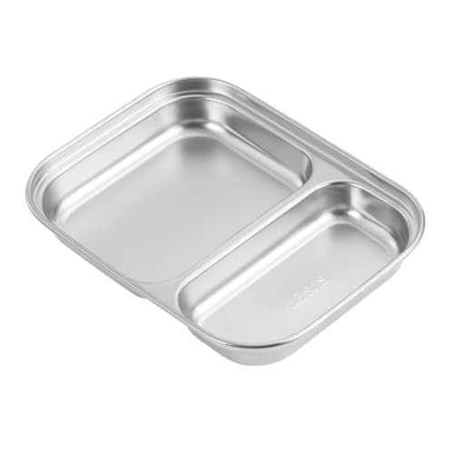 GRIRIW Comida Inoxidable Con Compartimentos Para Servir Barbacoa Bocadillos y Casa