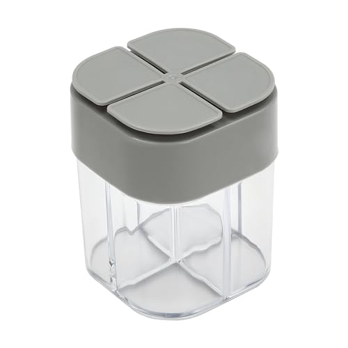 2 paquete 4 en 1 Esparcidor de sal y pimienta de plástico, dispensador de especias de 4 rejillas, recipiente de especias de viaje, esparcidor de especias de viaje con etiquetas para cocinar y parrilla 2 paquete 4 en 1 Esparcidor de sal y pimienta de plástico, dispensador de especias de 4 rejillas, recipiente de especias de viaje, esparcidor de especias de viaje con etiquetas para cocinar y parrilla