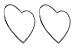 Pandora Asymmetric Hearts Of Love Silver One Size Earring 297847