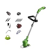 WGTCZY Manueller Rasenkantenstecher mit Batterien und Ersatzklingen, elektrischer Rasenmäher, kabellos, 600 W, kabellos, Rasentrimmer für Hof, Garten, Grün