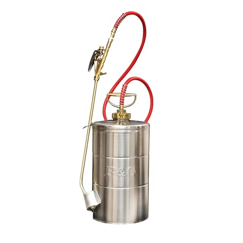 B&G - Primeline 2 Gallon Stainless Sprayer (N224-S) - Extenda-Ban Valve - 18 Brass Extension - 4-Way Tip - Durable Precise Field Repairable