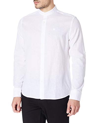 Maniche lunghe NORTH SAILS Shirt L/S Mandarin Collar Regular, White, Large Uomo