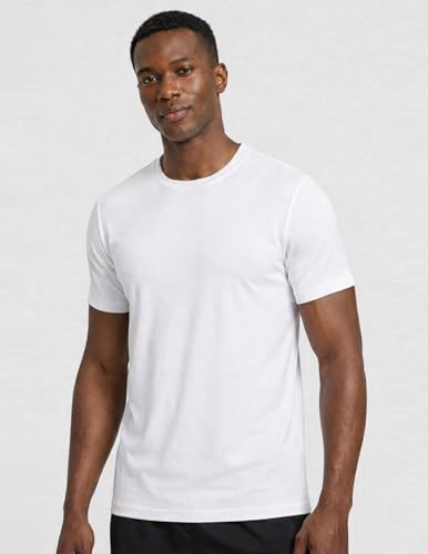 Image of 5 Pack Men's Active Quick Dry Crew Neck T Shirts | Athletic Running Gym Workout Short Sleeve Tee Tops Bulk