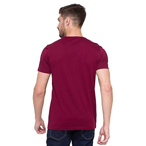 Image of Spykar Men's Printed Slim Fit T-Shirt