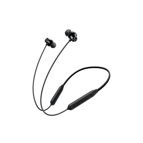 Image of Original for Oneplus Bluetooth Neckband Earphones Z2 ANC | 12.4mm Bass Drivers | 45dB Active Noise Cancellation | Long 28H Battery Life | Fast Charging Lightweight Flexible Design Booming Black(R9)