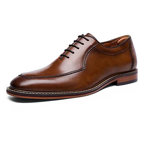 DESAI Homme Chaussures à Lacets en Cuir Derby Mariage Oxford Business Brogues, Marron, 44 EU