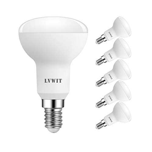 LVWIT LED Reflektorlampe E14 R50, 470 lm, Warmweiß 2700K, 5W ersetzt 40W Glühbirne, matt (6er Pack)