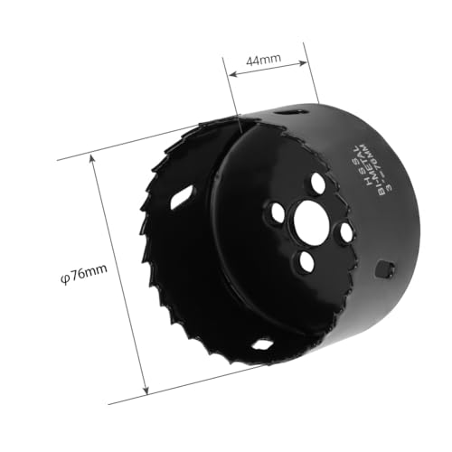 Flintronic 76mm Hole Saw, HSS Bi-Metal Hole Cutter, Hole Saw Drill Bit for Soft Metal, Wood, Plasterboard, Ceiling Board, PVC Board and Plastic for Cutting Circular Holes 2 Flintronic 76mm Hole Saw, HSS Bi-Metal Hole Cutter, Hole Saw Drill Bit for Soft Metal, Wood, Plasterboard, Ceiling Board, PVC Board and Plastic for Cutting Circular Holes - Image 2