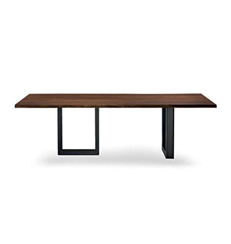 Image of JGS Sheesham Wood and Iron Study Table for Living Room (Dark Walnut & Black Finish)