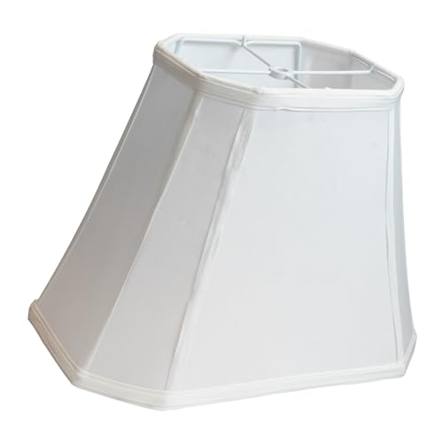 Lampshade Linen Lamp Shade 8" Top x 14" Bottom x 10.5" High (Spider) Medium White Lamp Shades for Table Lamps, Floor Lamp and Bedside Light - Natural