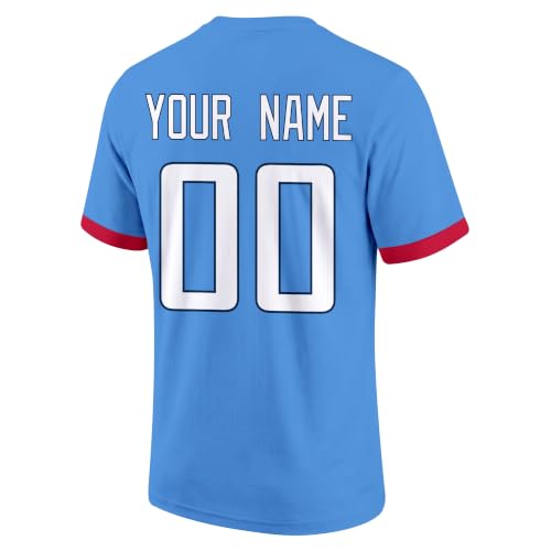 Image of T-Shirt Custom Name and Number Personalized Gifts | Crewneck Short Sleeves T-Shirt for Men S-4XL