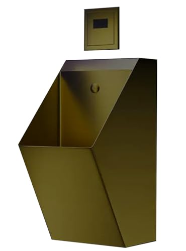 OTQEFTN Automatic Sensor Urinal,Wall Mounted Stainless Steel Urinal,Household Bathroom Toilet,Vertical Induction Flush Urinal,for Hotels,Shopping,Copper