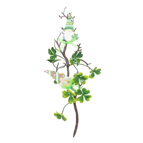 Trèfle artificiel de Saint-Patrick : bouquet plastique de 34 cm