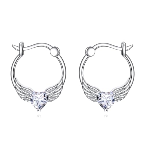Créoles argent 925 hypoallergénique POPLYKE contre les irritations d'oreilles pour femme