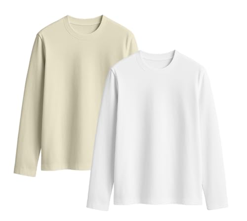 Image of JUNEBERRY Cotton Round Neck Regular Fit Solid Core Full Sleeve T-Shirt Combo for Women & Girls (Pack of 2) (Available Colors: Black, White, Navy, Green,Swanwhite & Cork)